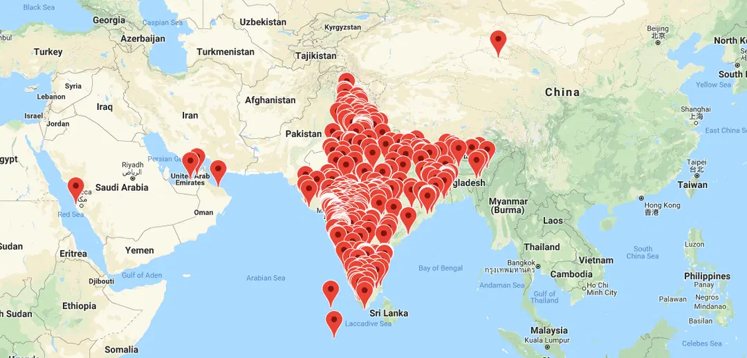 Smart Kid Abacus Global Presence Map